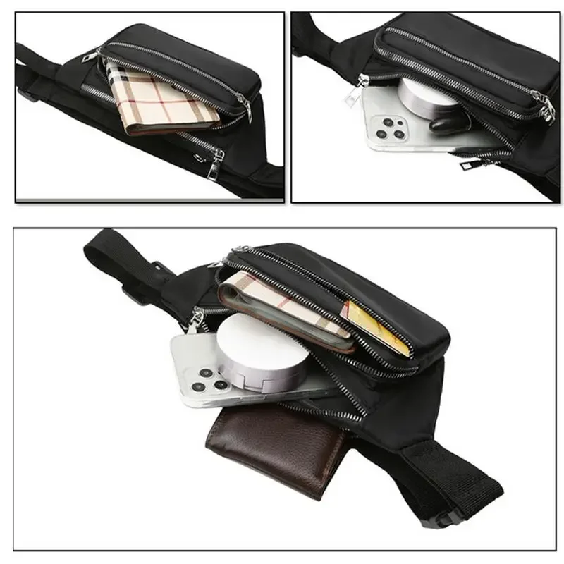 2024 أكسفورد القماش الخصر حقيبة سستة حقيبة صدر للرجال الرياضة السفر فتاة البطن جيب الورك بوم حقيبة موضة الهاتف حزمة مراوح للنساء