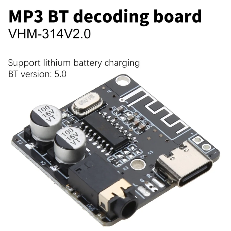 Car Bluetooth-compatible5.0 MP3 WAV Decoding Board Speaker Amplifier Audio Receiver Modules Support A2DP/AVCTP/AVDTP/HFP 896C