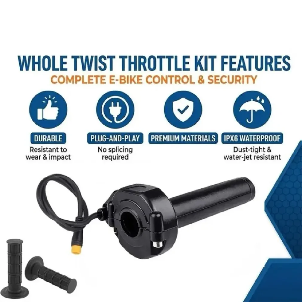 Latest-Protecting Quick Twist Throttle, 3 Pin Surron Style Ebike Throttle Kit, Ebike Full Twist Throttle For Macfox X1 Happyrun