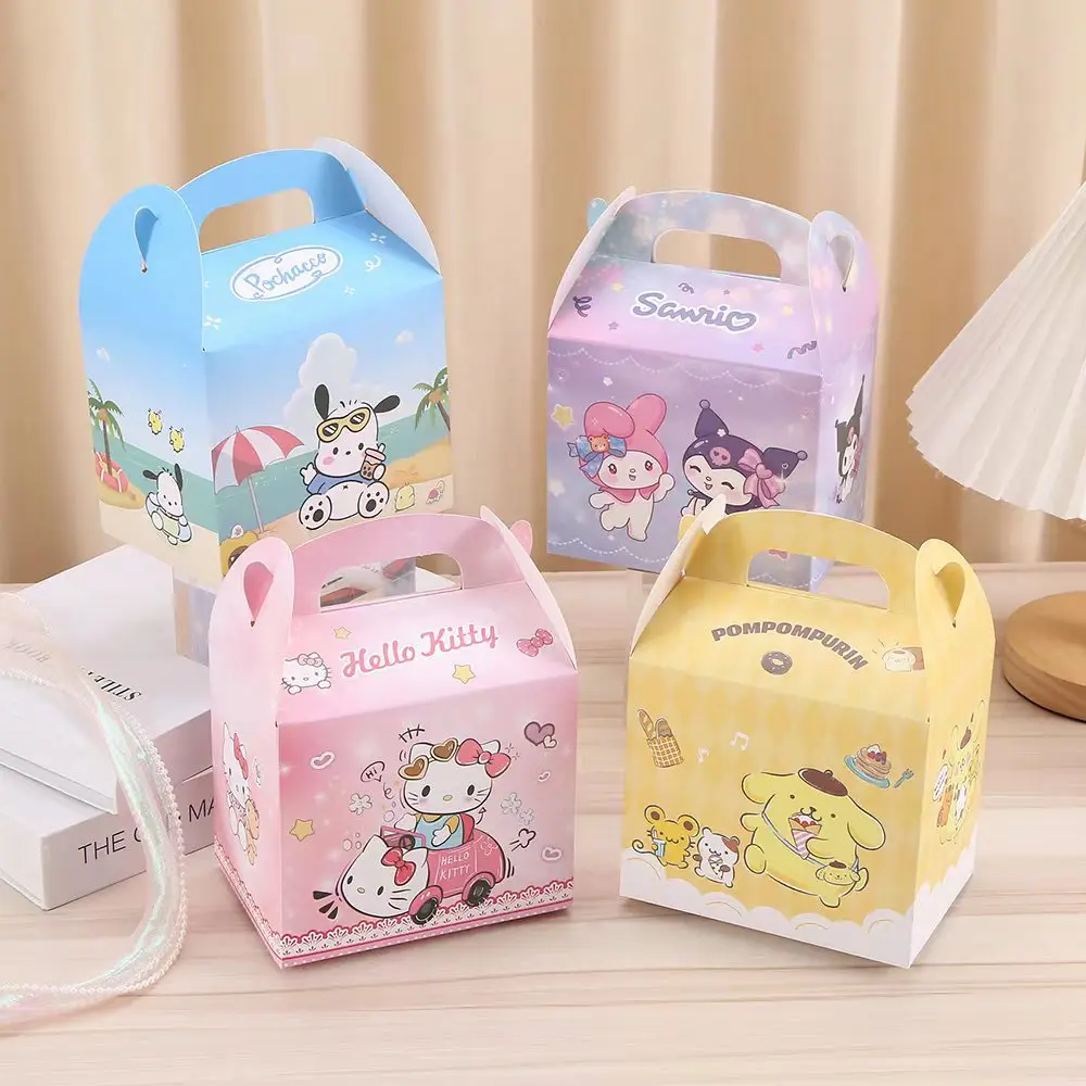 Sanrio Kuromi Hello Kitty Melody Cinnamoroll Cartoon Candy Tote Box Party Holiday Birthday Gift Bags In Stock