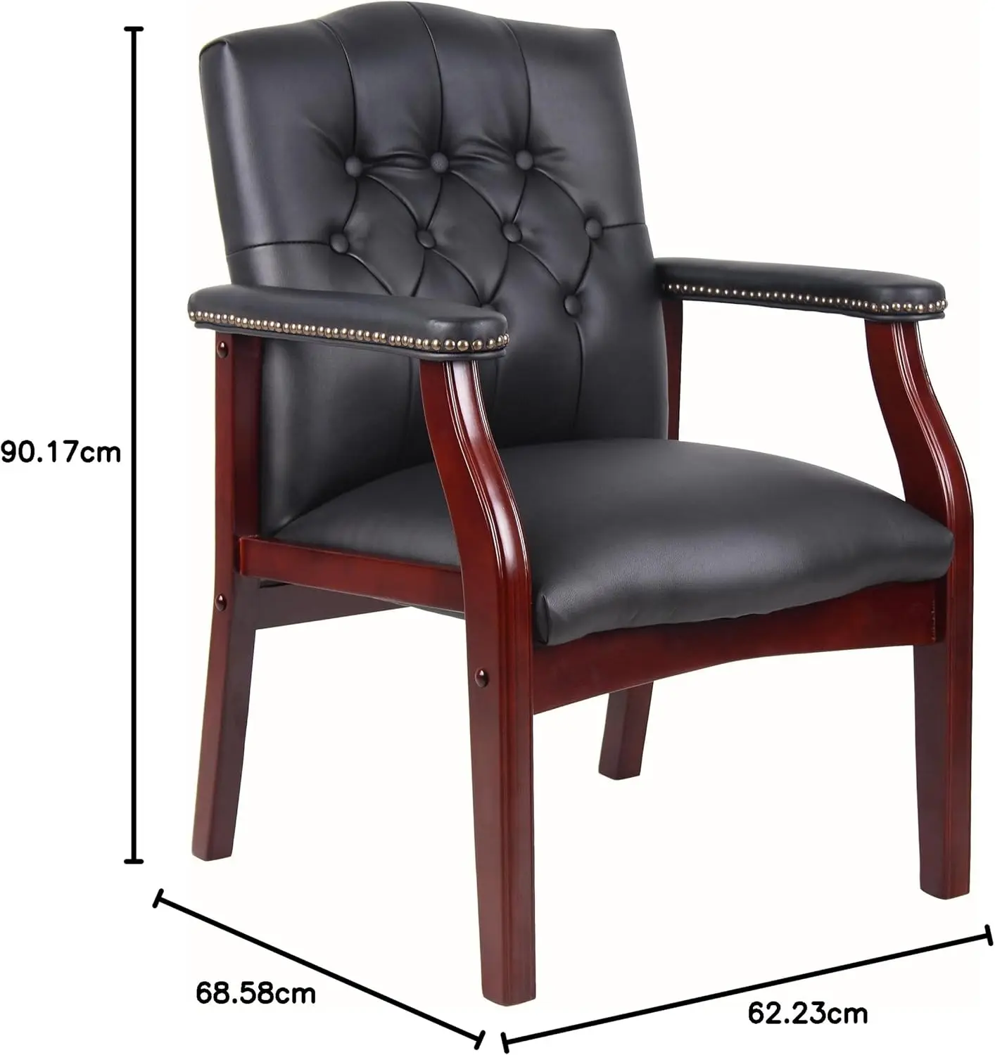 Ivy League Executive Guest Chair, Black, 250