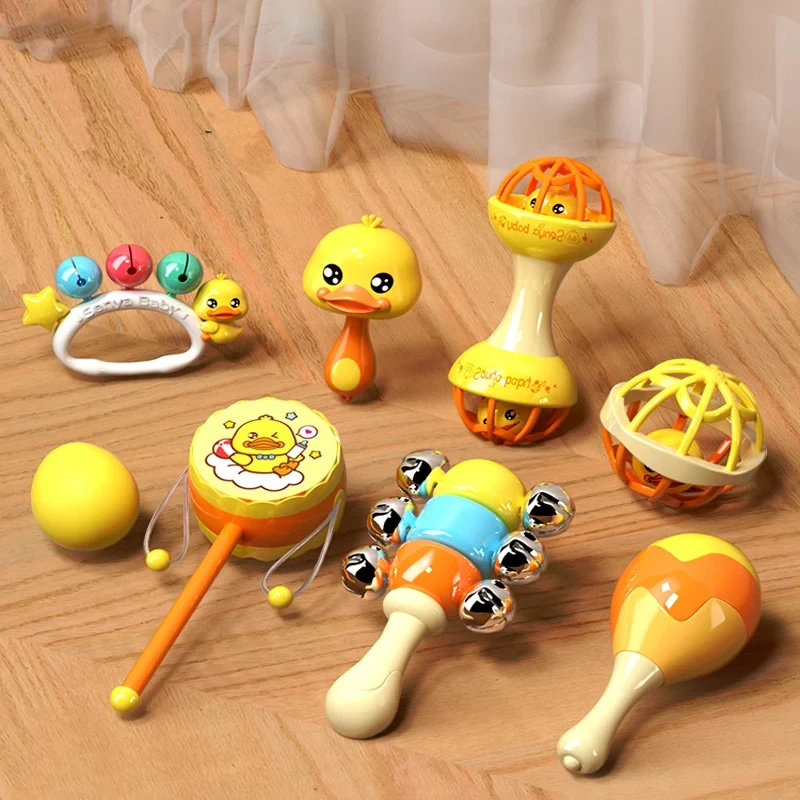 

Kids Musical Instruments Toys Rattle Games for Babies Development 0 12 Months Hand Bells Stick Sand Hammer Music Toy for Child