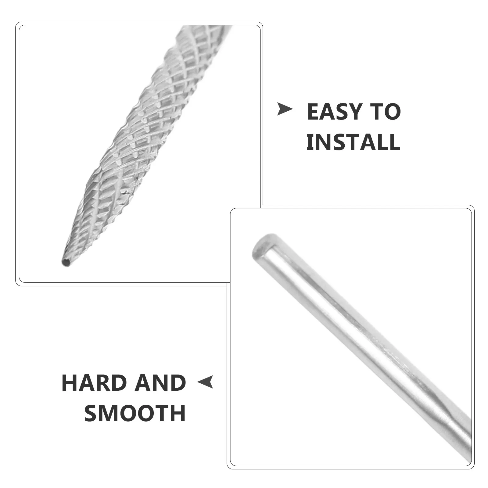 Tire Plug Repair Kit Automotive Tools Plugs for File Heavy Duty Silver Hole Burr Drill Bit