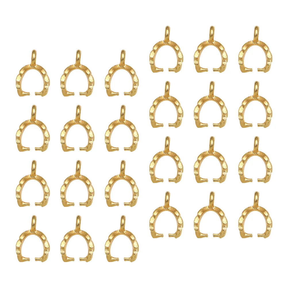 

100 Pcs Water Drop Pendant Accessories Leaf DIY Alloy Charm Jewelry Pendants Hole