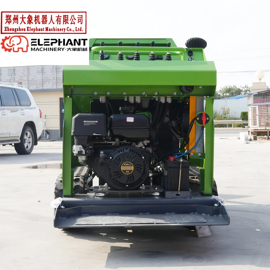 Customized Mini Concrete Mixer Dumper 0.2cube Crawler Type Mixing Tanker Construction Auto-feeding Mobile Concrete Mixer