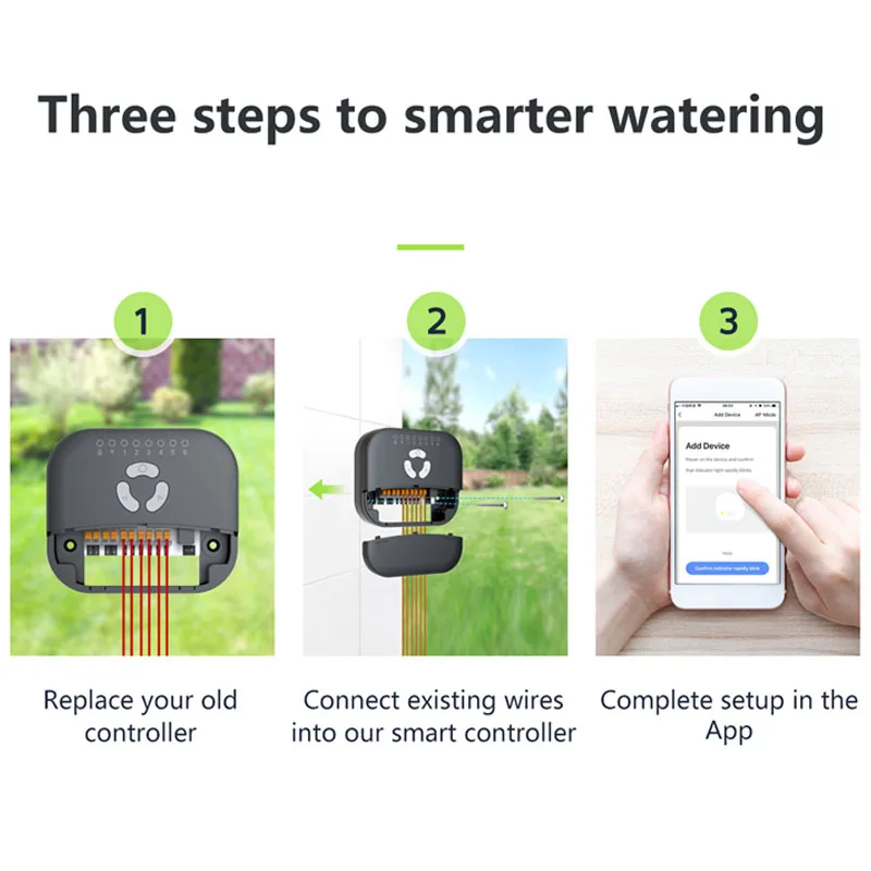 Smart Garden Watering Timer WiFi Irrigation Controller 4/6/8-way Irrigation Water Solenoid Valve Programmable Drip Water Systems