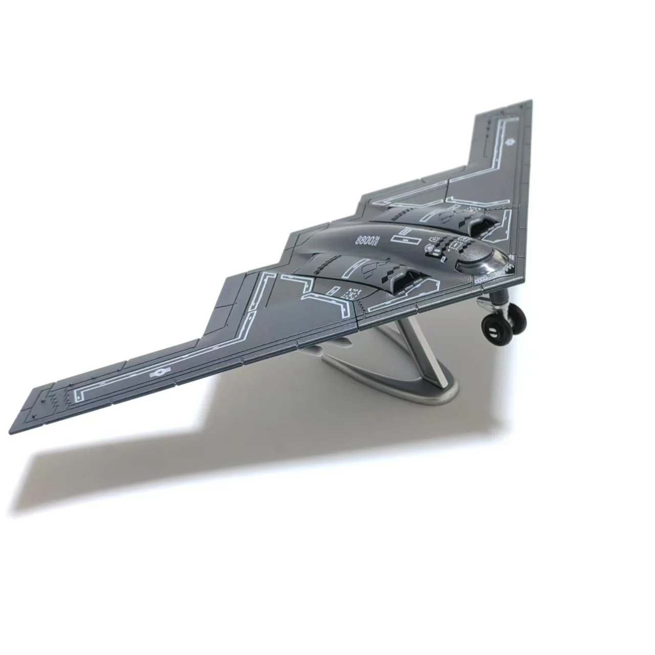 نموذج مقياس بلاستيكي B-2 Spirit 1/200 (بما في ذلك القاعدة) مجموعة ديكورات منزلية هدية إبداعية لعيد الميلاد والجمعة السوداء #2