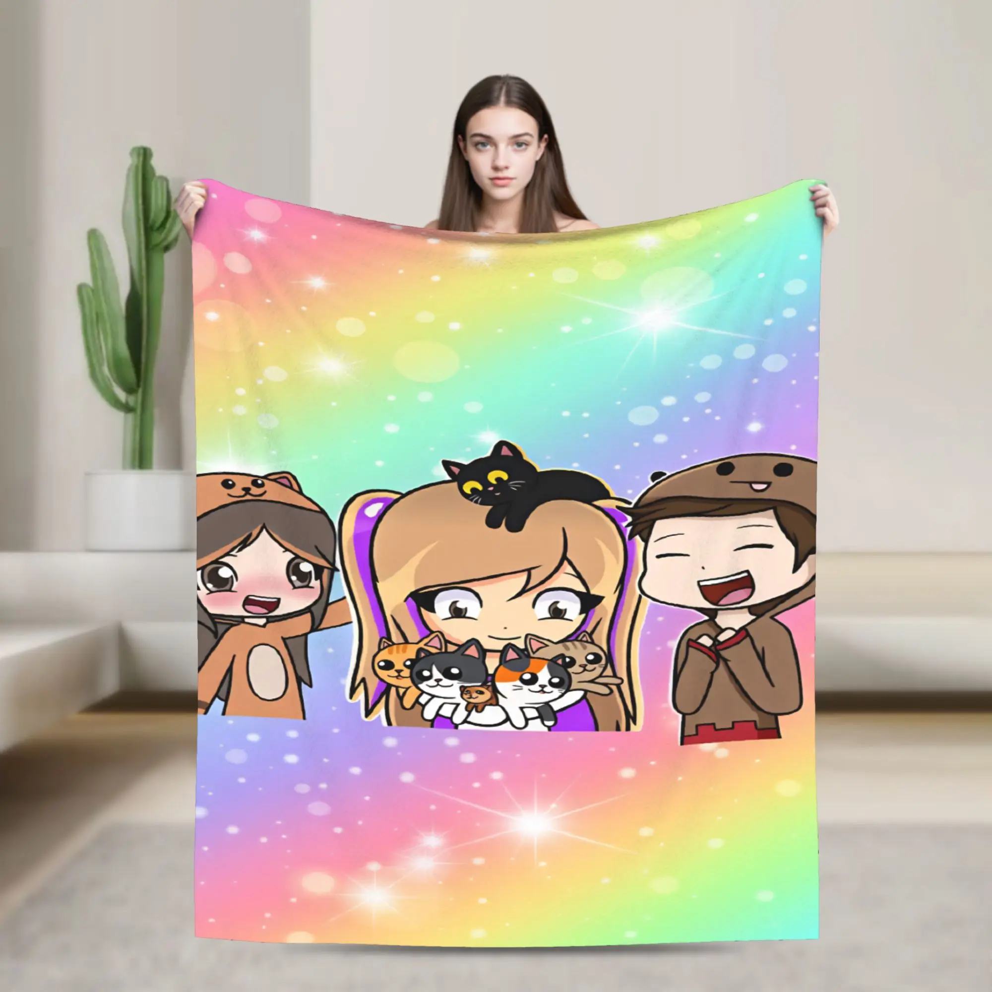 Lyna Vallejos Flannel Blanket  Warm Soft Throw Blanket for Couch Chair Airplane Travel Funny Bedspread Sofa Bed Cover