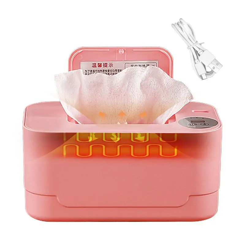 Nieuwe Babydoekjes Verwarming Thermisch Warm Nat Handdoek Dispenser Draagbare Servet Verwarming Doos Mini Tissue Papier Warmer Voor Thuis Auto Reizen