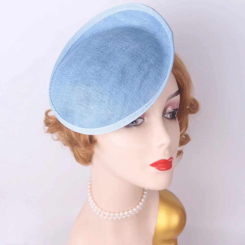Versatile 20cm Sinamay Headdress Base Solid Pattern DIY Craft Millinery Headpiece Base Lightweight Linen Hair Accessories Party