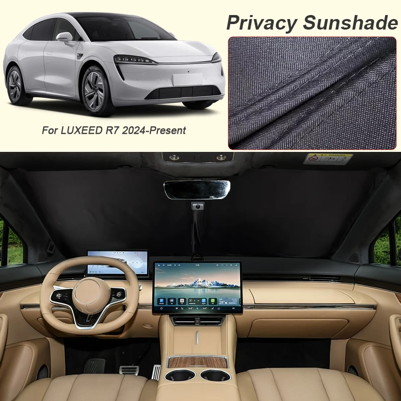 

Car Black Window Privacy Sunshade For LUXEED R7 2024-Present Auto Anti-UV Heat Insulation Protect Cover Interior Accessory