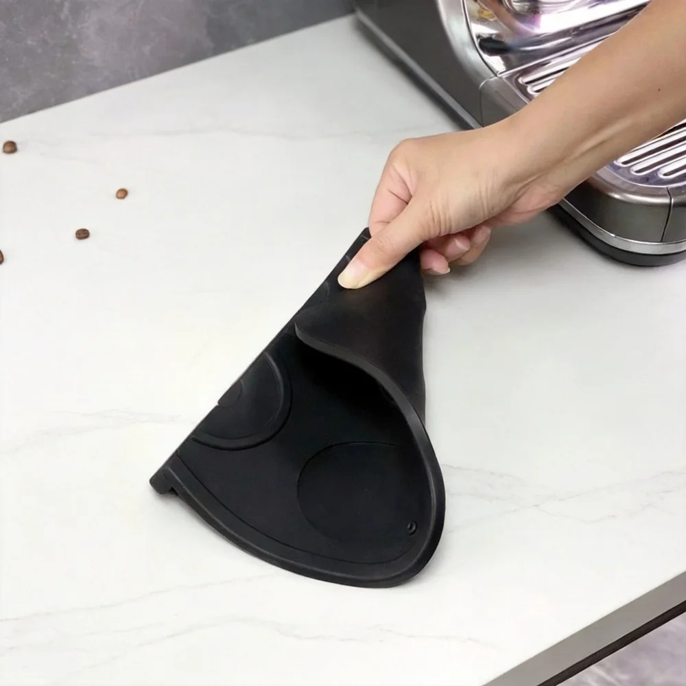 Coffee Tamper Mat Anti-skid Silicone Pad Universal Press Tampering Holder Corner Mat Pad For Office Bar Shop Barista Accessories view 5