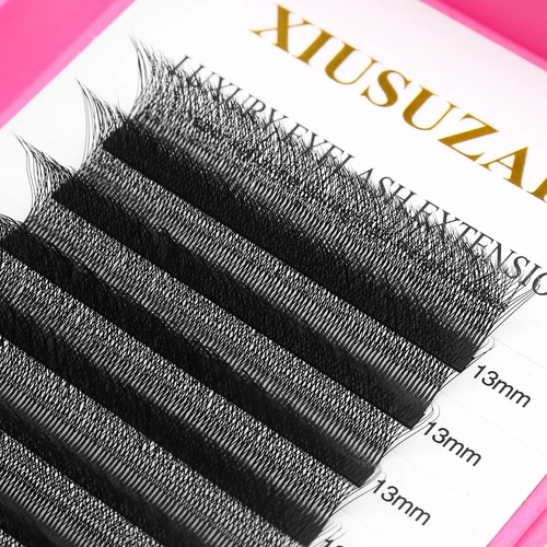 Imagen 2 del producto XIUSUZAKI 5D W pestañas negro marrón prefabricado Fans extensiones de pestañas Natural suave volumen Individual pestañas postizas herramientas de maquillaje