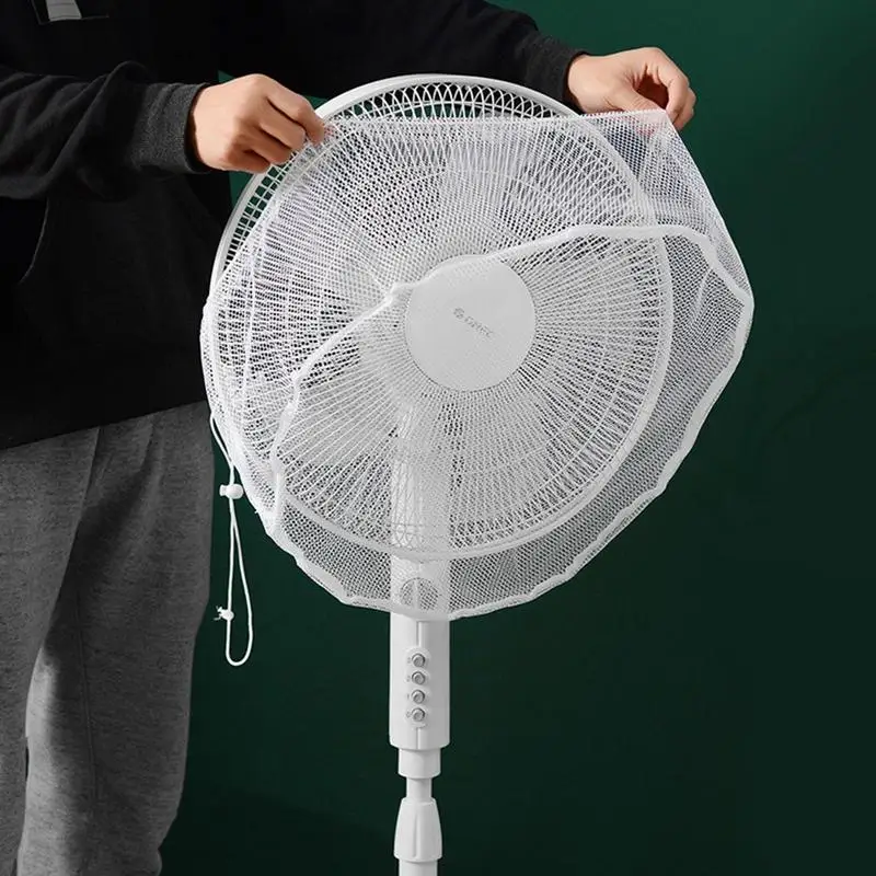 Ventilatore elettrico rotondo Anti pizzicamento Protezione per le dita Copertura protettiva Rete di rete di sicurezza per ventola Copertura antipolvere Borsa per rete di protezione per bambini 2024