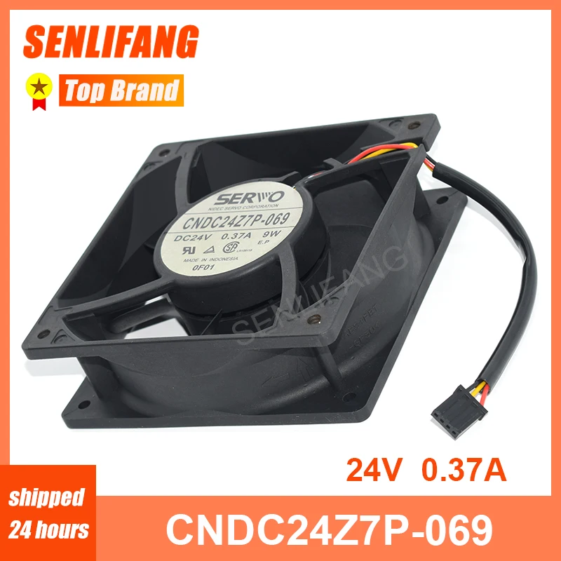 

Well Tested Square 120 * 120 * 38MM Inverter Cooling Fan 12CM 12038 CNDC24Z7P-069 DC24V 0.37A 9W 3-Pin Cooler