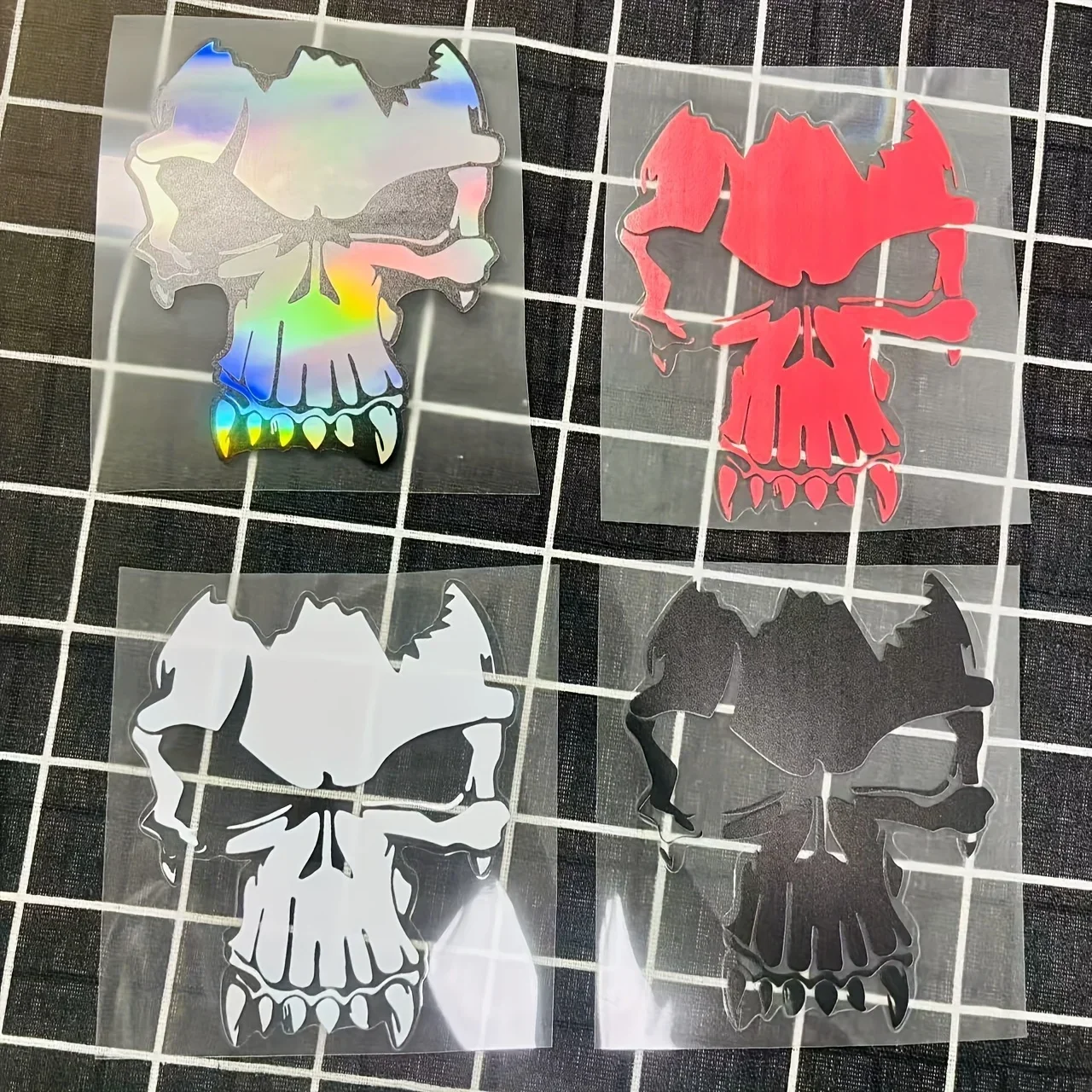 

1 шт., набор наклеек для автомобиля и мотоцикла «Edgy Skull», смелая дизайнерская наклейка для украшения автомобиля, мото