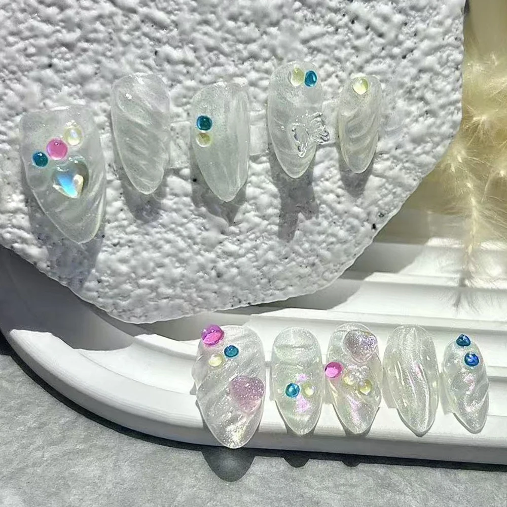 Handmade Press On Nails Short - огляд і ціна Nail Art Simple Elegant