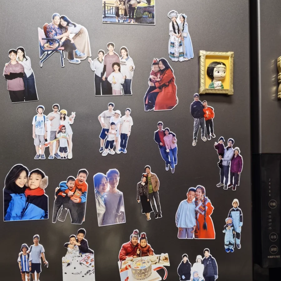 DIY fridge magnets, magnetic photo fridge decorations, custom personalized image magnets, home decor for pets or family