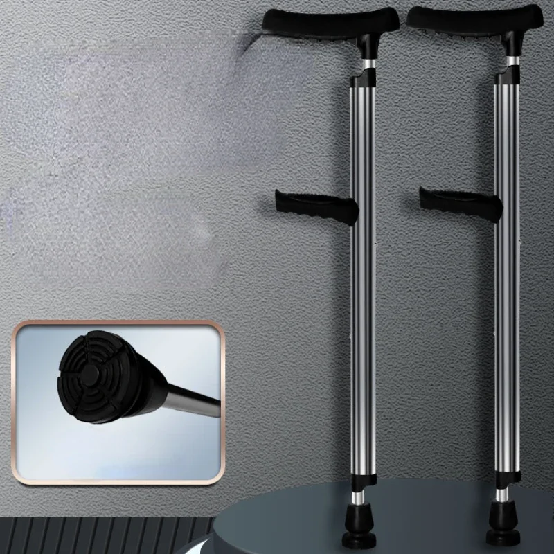 

Adjustable Armpit Crutches, Non-Slip Walking Stick, Fracture Support Aid, Stable Rehabilitation for Enhanced Mobility