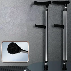 Underarm Crutches Adjustable Walking Aid Non Slip Support Stick Fracture Rehabilitation Crutch Stable Mobility Support