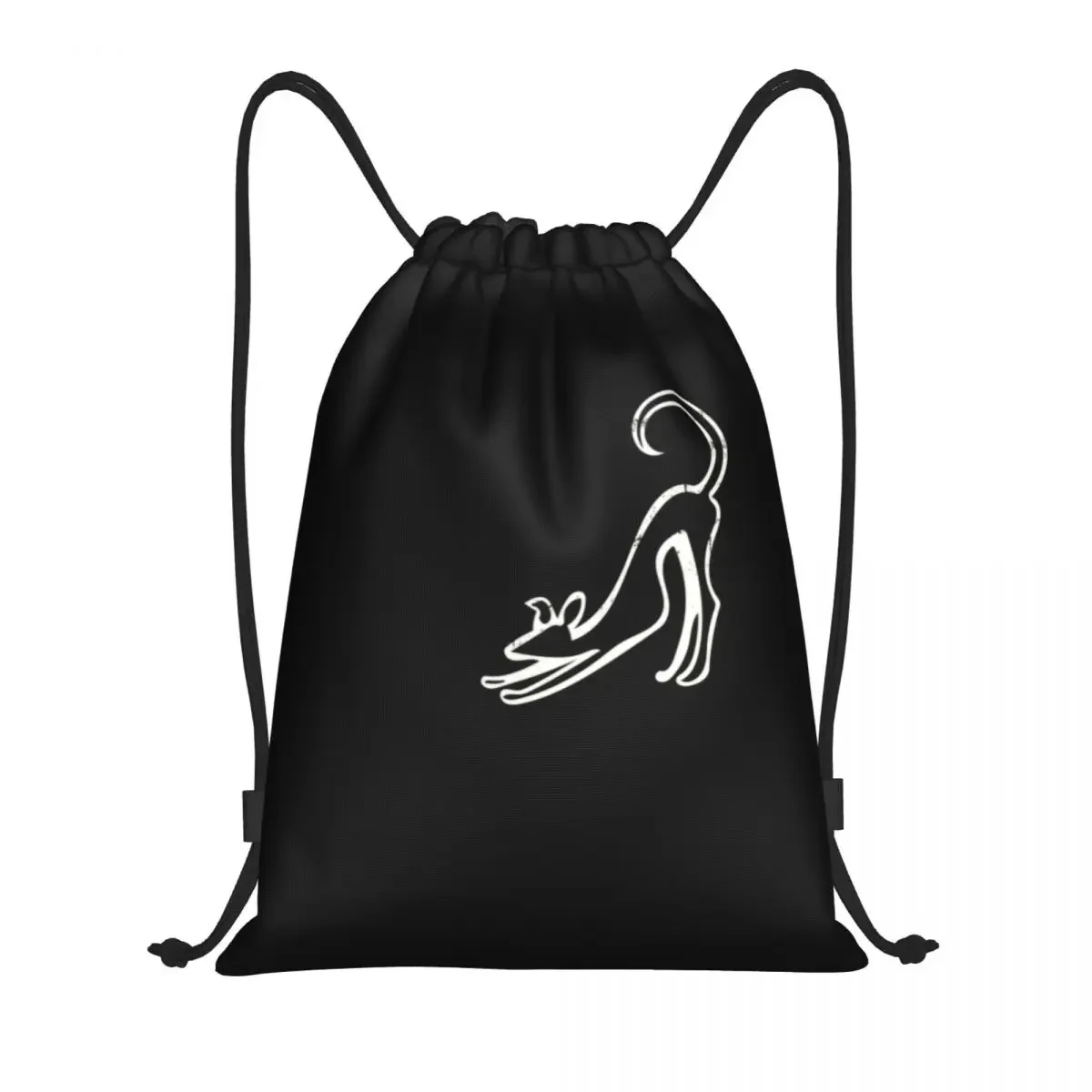 Custom Vintage Greyhound Pounce Drawstring Bags Men Women Lightweight Whippet Sighthound Dog Sports Gym Storage Backpack