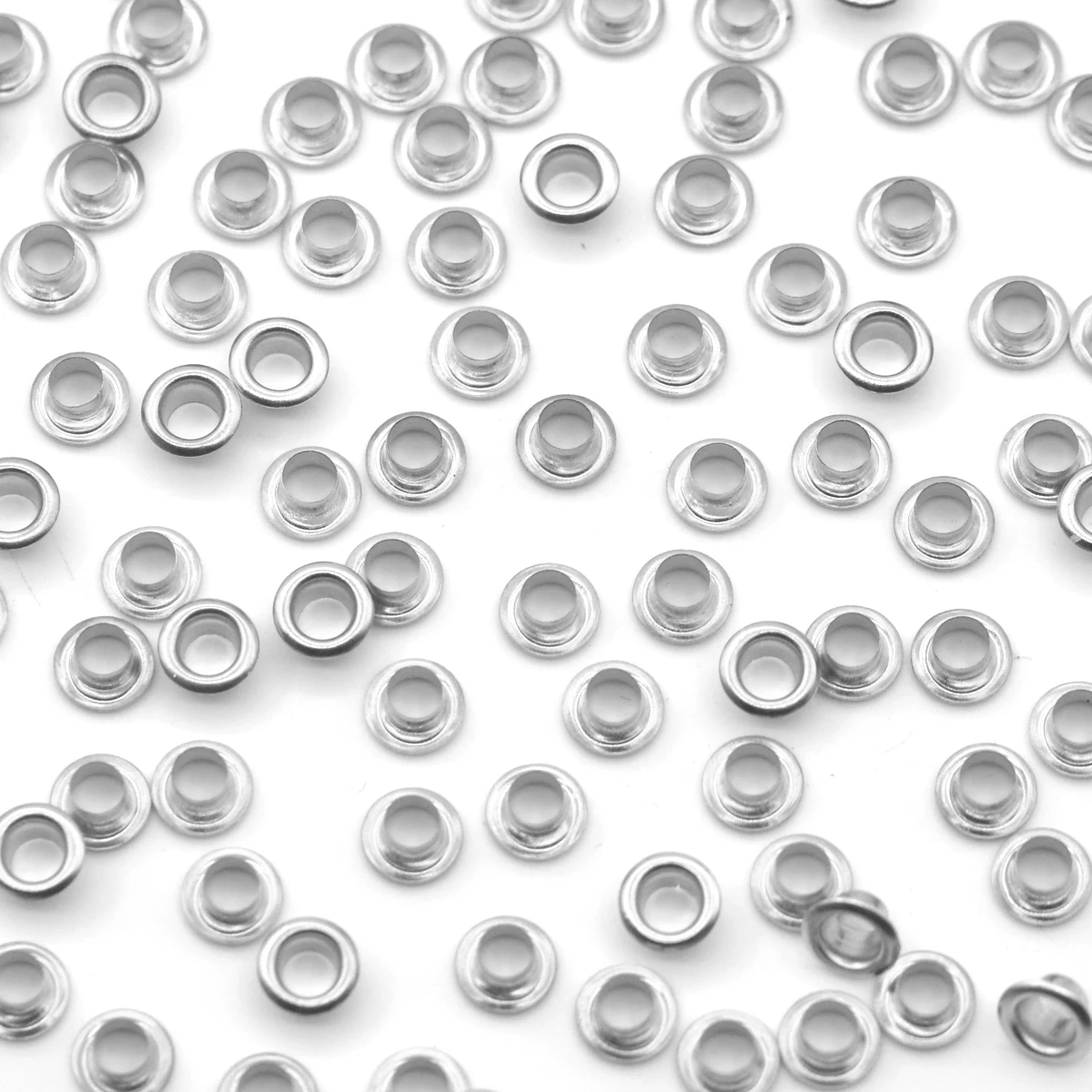 KALASO 200Pcs 3mm Brass Material Silver Color Grommet Eyelet Without Washer Fit Leather Craft Shoes Belt Cap Bag Diy Supplies