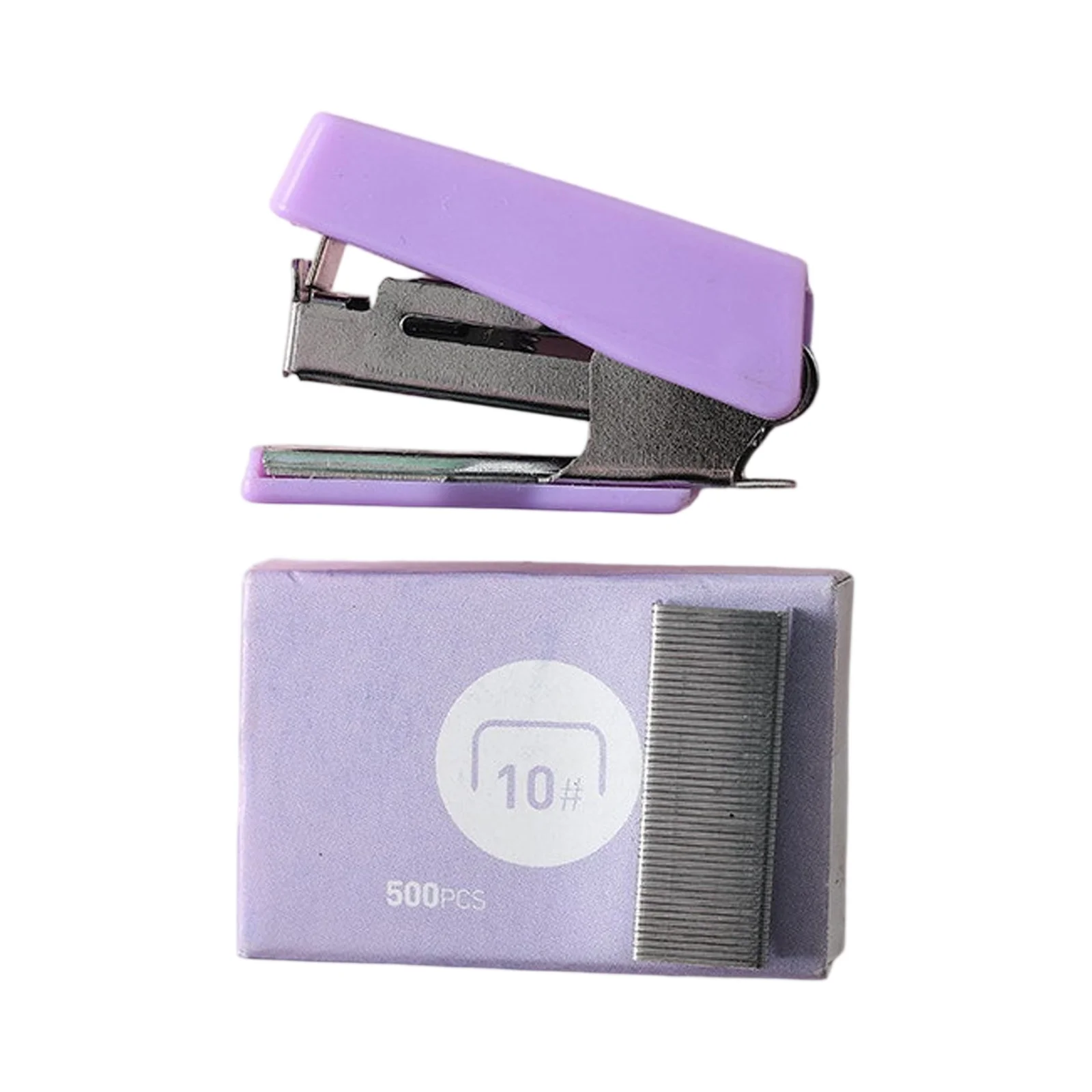 Mini conjunto de grampeador de mesa com 400 grampos, kit portátil de papelaria para escritório, material escolar para casa, ferramenta compacta de fixação de papel