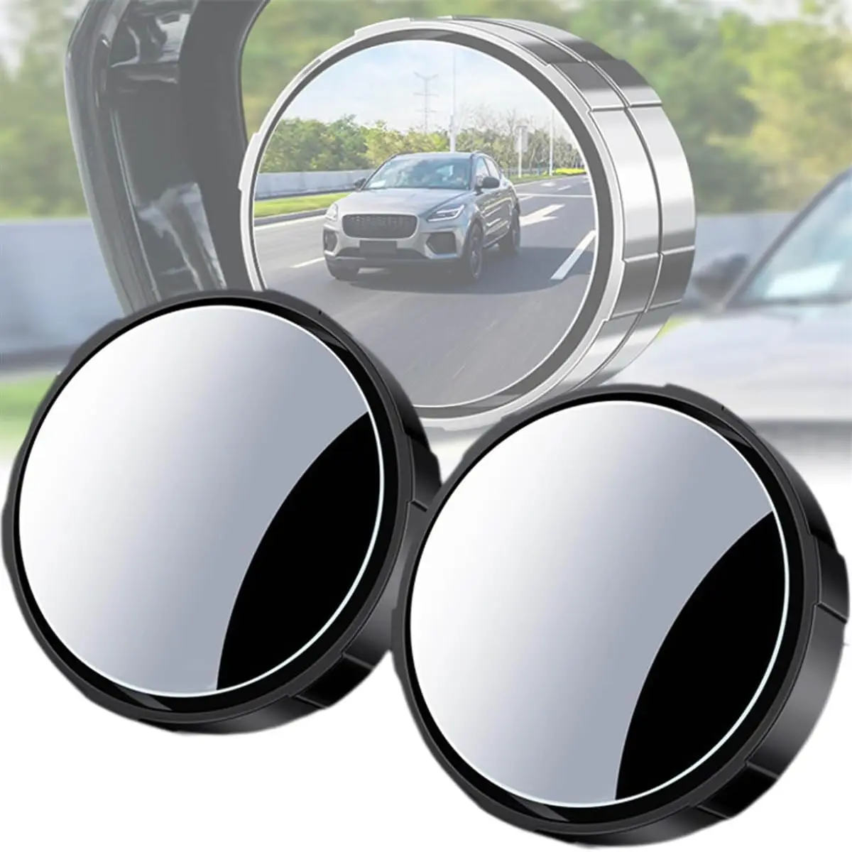 Adjustable 360° Rotation Blind Spot Mirror, Wide-Angle Convex Rearview Mirror for Safe Parking