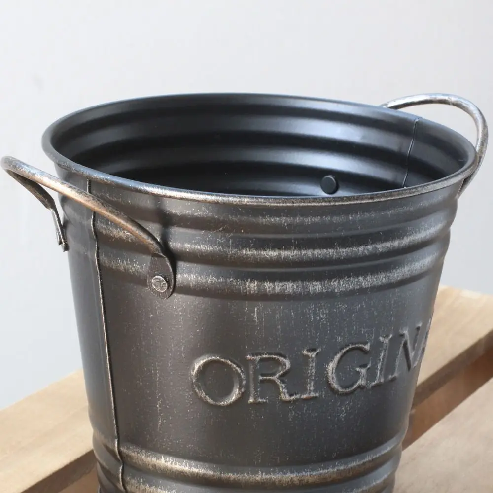 Metal Flowerpots Plants Planter Gardening Supplies Garden Flower Stand Home Garden Decoration Binaural Wrought Bonsai Flowerpot