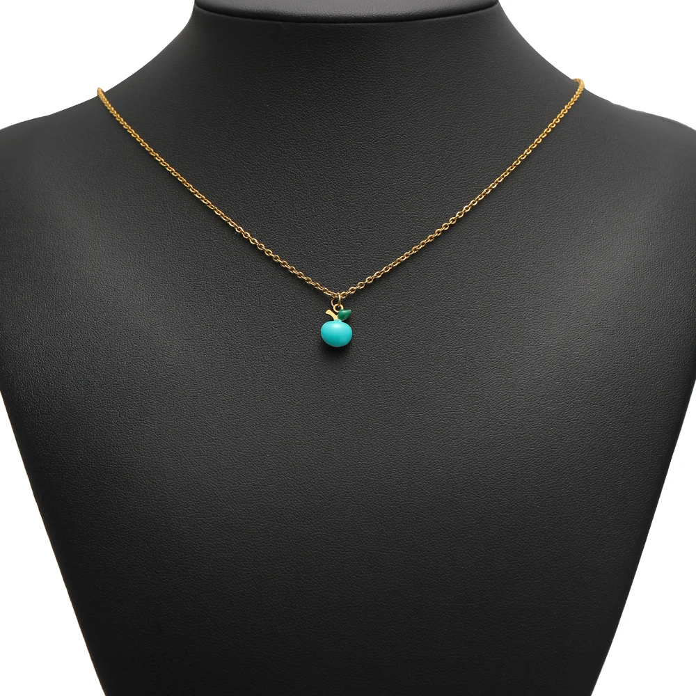 20 قطعة 304 الفولاذ المقاوم للصدأ المينا أبل سحر الفاكهة المعلقات DIY بها بنفسك لطيف النتائج مجوهرات القلائد أقراط صنع بالجملة