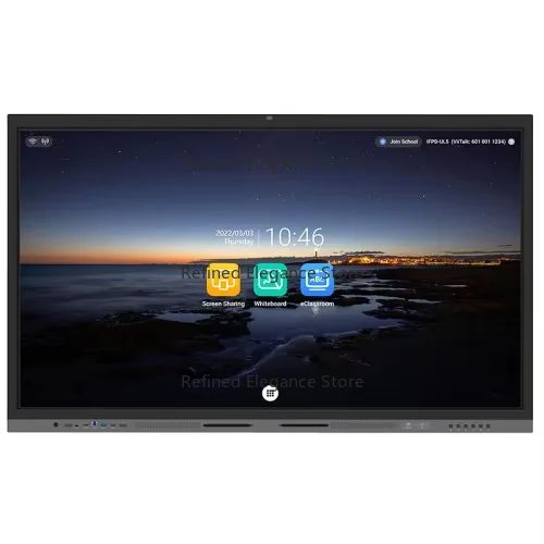 

Smart Touch Screen TV 65-86 Inch with 48 Million Dual Wide-angle Cameras Automatic Face Tracking Intelligent Voice Translation