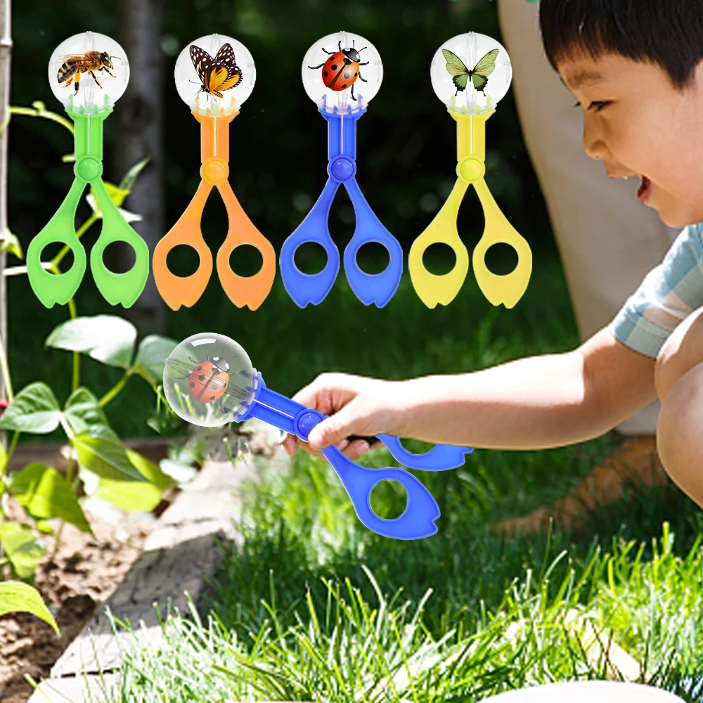 Kids Outdoor Adventure Insect Catching Toy Safe Multi-functional Trap Insect Clip Tool Set Student Adventure Science Puzzle Toys