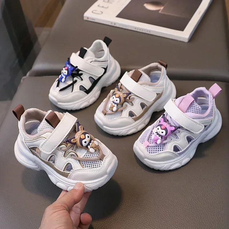 Summer Toddler Baby Kids Design Walking Shoes Sneakers Sanrio Kuromi Non-slip Casual Shoes Boys Girls Breathable Outdoor Shoes