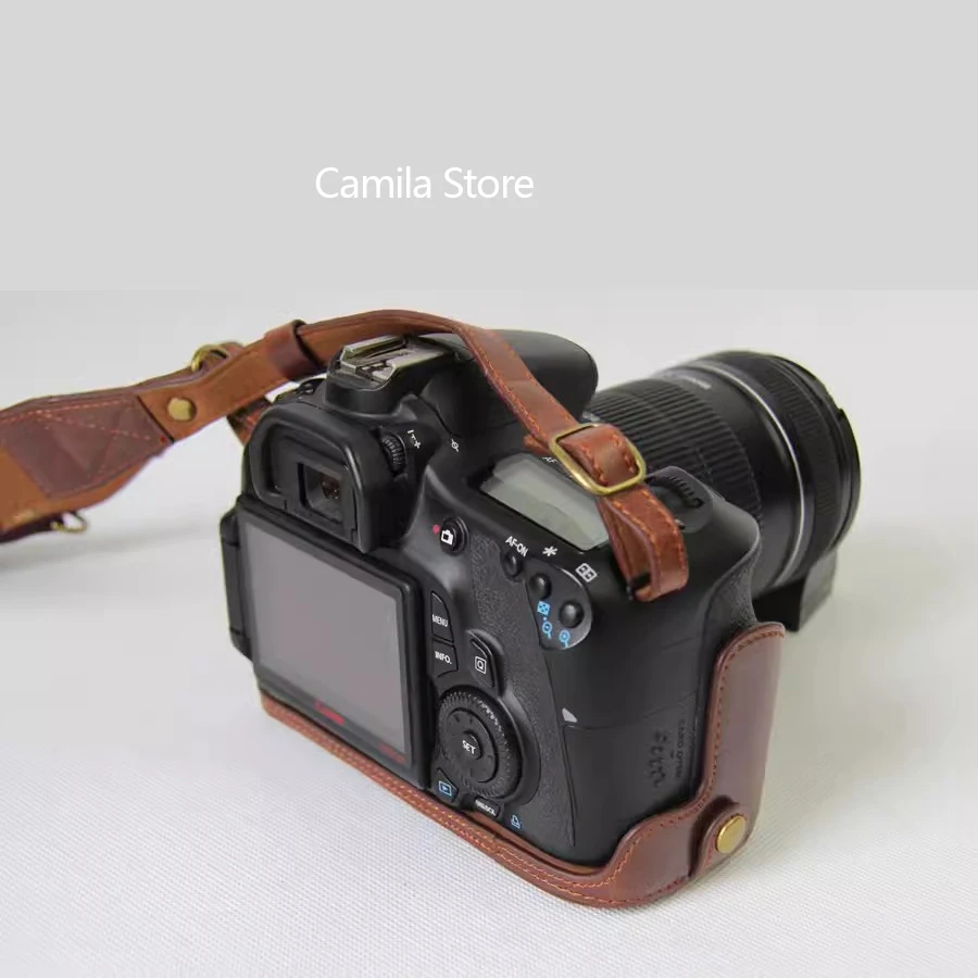 Luxury Camera leather Bag Body Case For Canon EOS 550D 1100D 1200D 1300D 1500D 2000D 4000D 3000d Rebel T6 Protective sleeve box