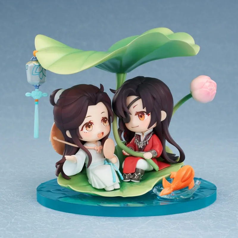 

Genuine Heaven Official Blessing Anime Figure Tian Guan Ci Fu Xielain Huacheng Model Dolls Figurine Lotus Leaf Decor Toys Gift