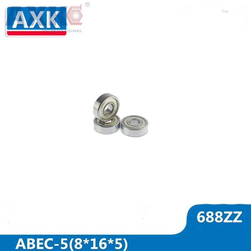 

AXK 688ZZ Bearing ABEC-5 10PCS 8x16x5 mm Miniature 688Z Mini Ball Bearings 618/8ZZ EMQ Z3 V3 Quality 688 ZZ