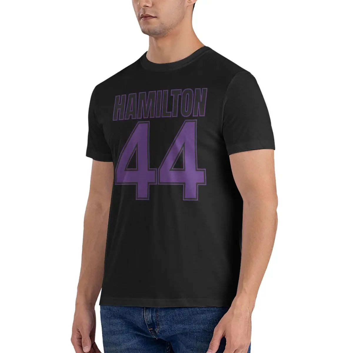 Men's 44 A-Line Dress T Shirts Lewis Hamilton Cotton Clothes Funny Short Sleeve Crewneck Tees Adult T-Shirts