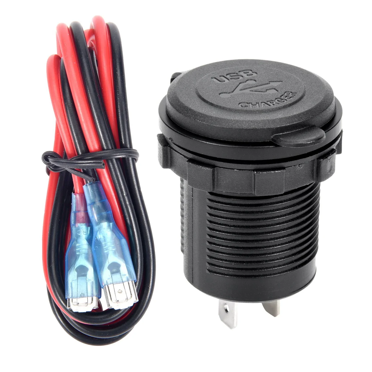 Tomada de Alimentação para Carro com Interruptor Ligar e Desligar, Azul, PD, Tipo C, USB, QC 3.0 Carregador Rápido, 12V, Adequado para Motocicleta, RV, ATV