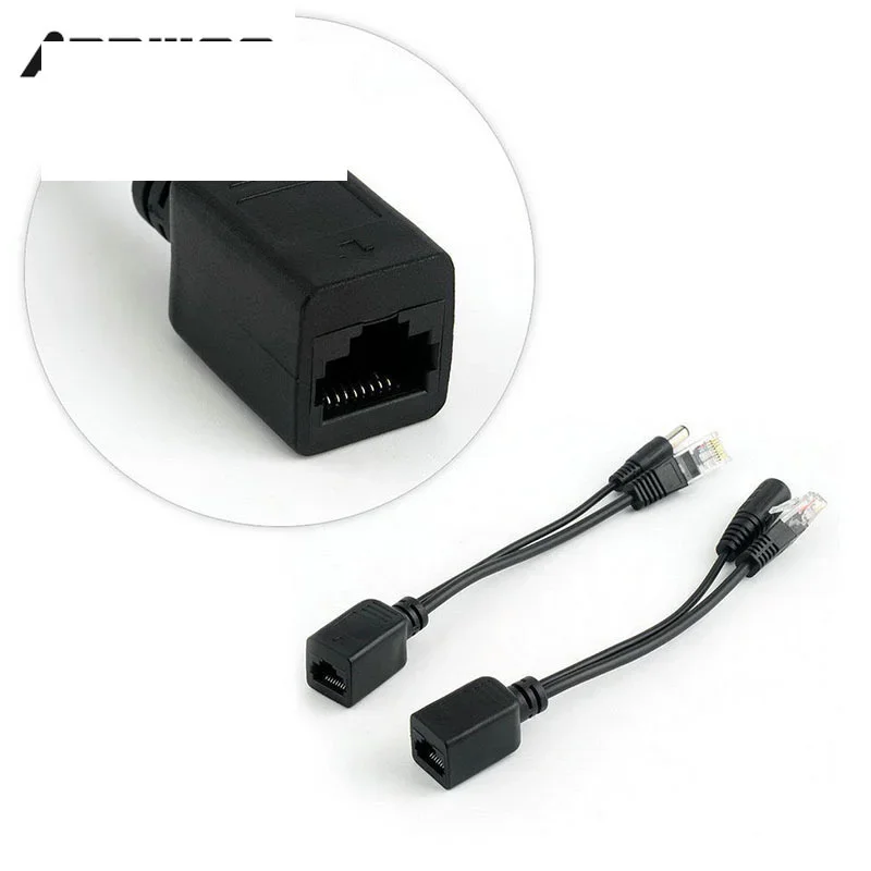 Kabel POE Pasywny kabel adaptera zasilania przez Ethernet Rozdzielacz POE RJ45 Moduł zasilania wtryskiwacza 12-48 V dla IP