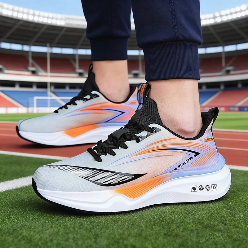 

Men's breathable Racing sneakers summer soft-sole outdoor casual running shoes fashion students lightweight speed sports shoes