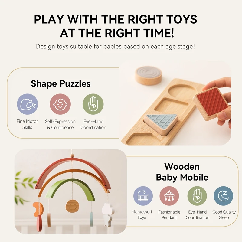Montessori Baby Houten Speelgoed Muntbal Drum Kleur Cognitie Games Training Kinderen Zintuiglijke Vroege Educatie Speelgoed Baby Geschenken
