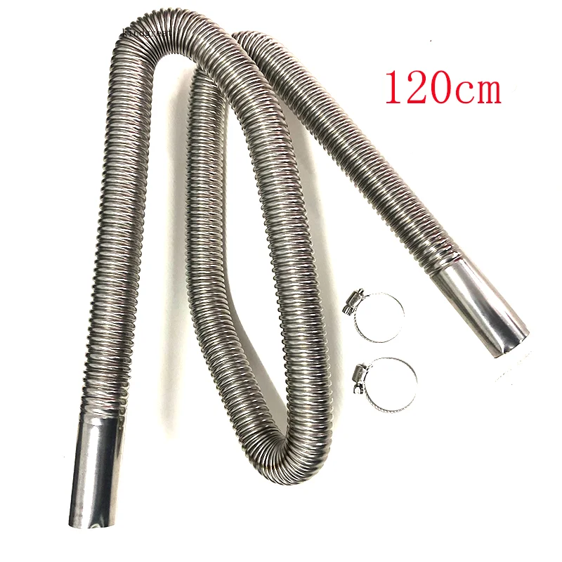 Kindgreat 60/100/120/150/200/250/300cm Car Truck Van Diesel Air Parking Heater Stainless Steel Exhaust Pipe Tube Gas Vent Hose