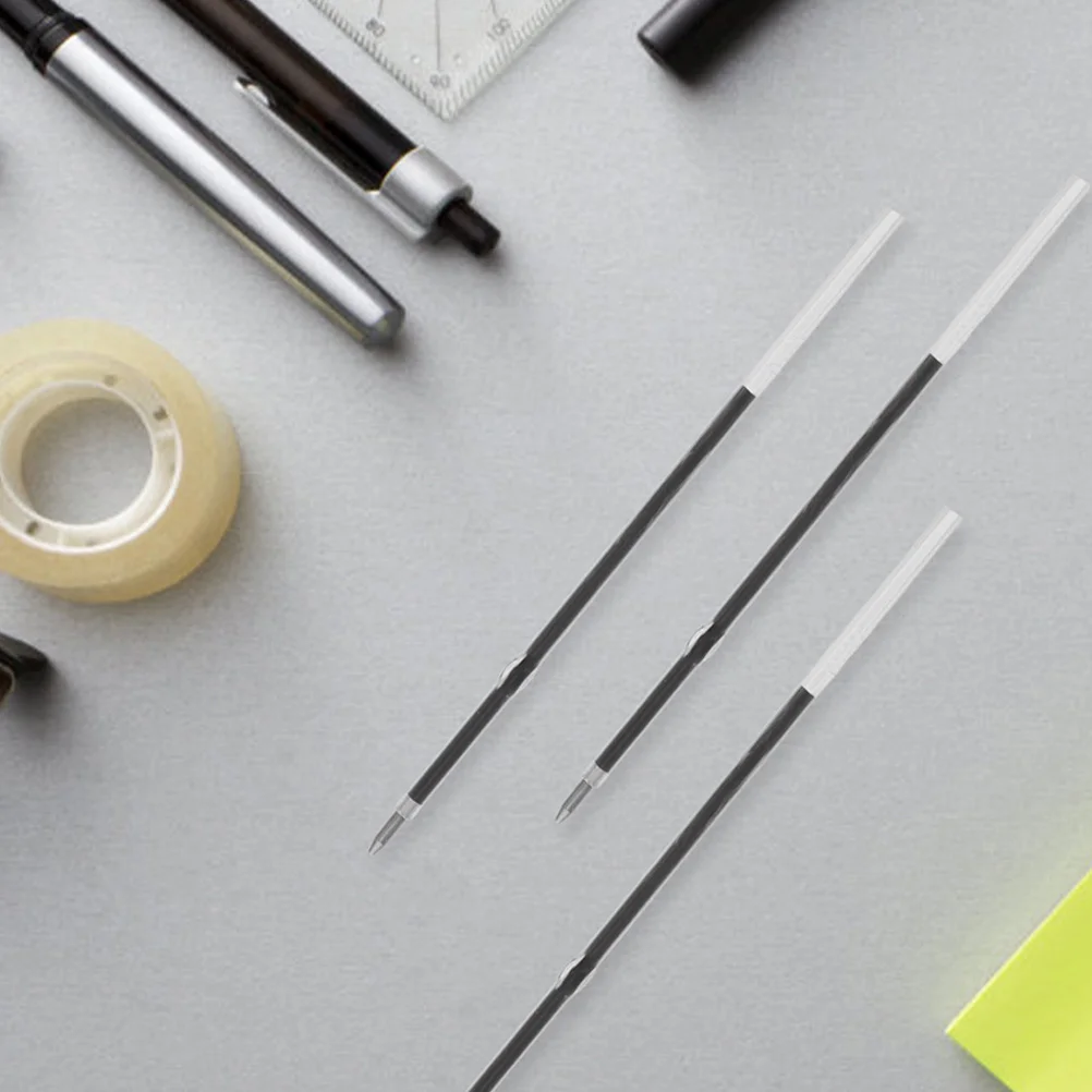 200 шт., 0,7 мм, черные, синие чернила, выдвижные стержни для шариковых ручек, гладкое письмо, быстросохнущие школьные и офисные принадлежности