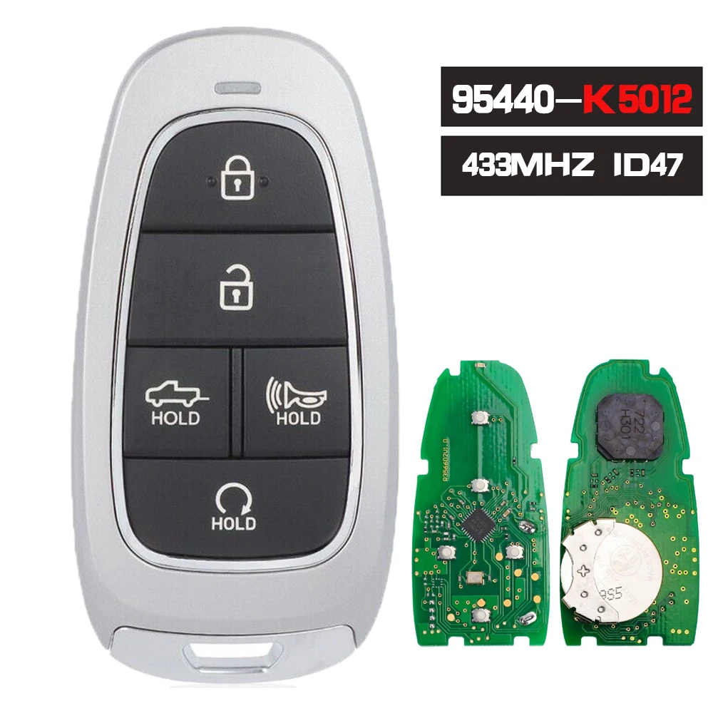 KEYECU 95440-K5010 for Hyundai Santa Cruz 2022 2023 Smart Keyless Go Remote Key 433MHz ID47 Fob 5 Button