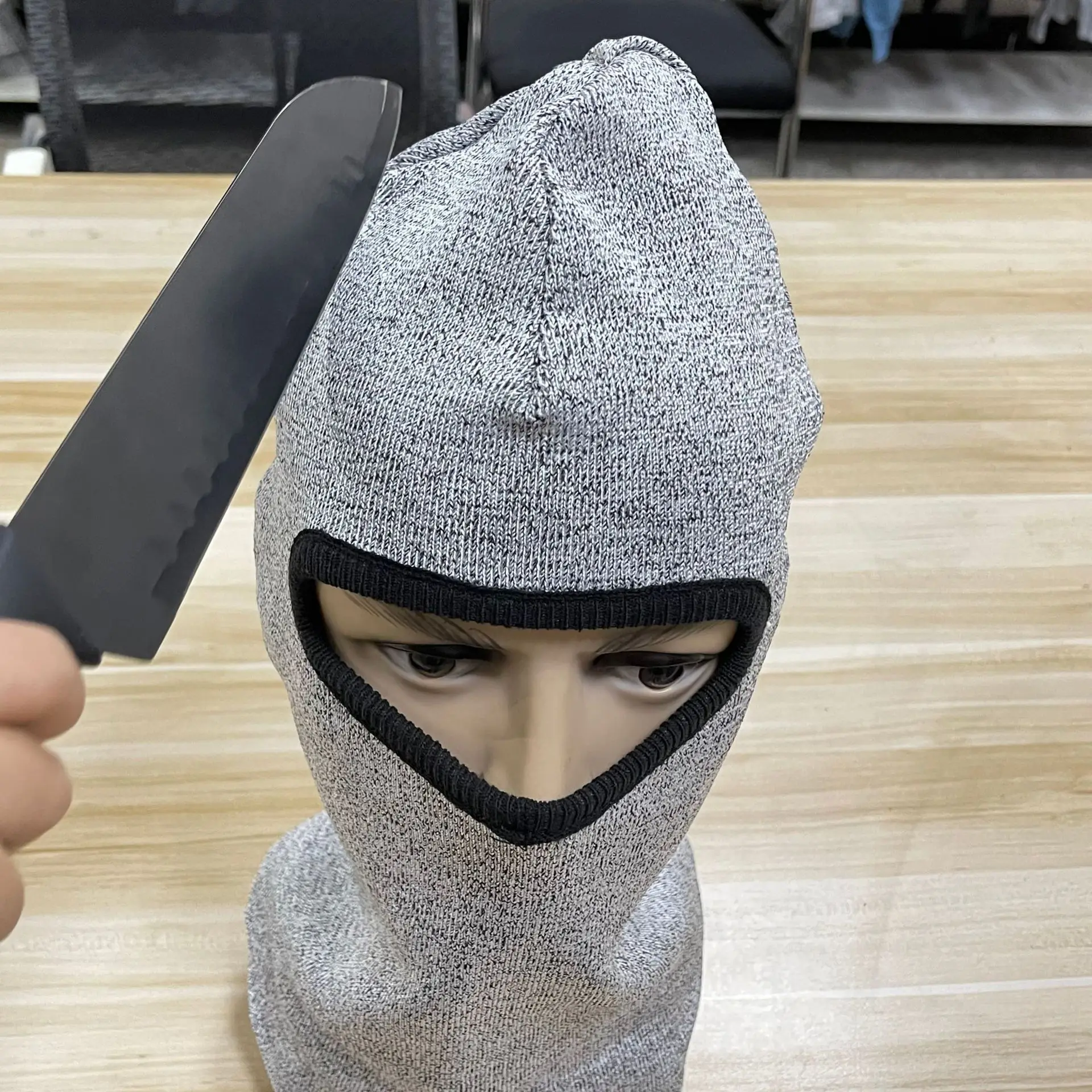 EN388 Level 5 Self Defense Cut Resistant Hood Anti-Slash Tactical Neck Gaiter Outdoor Work Safety Anti-Cut Security Mask