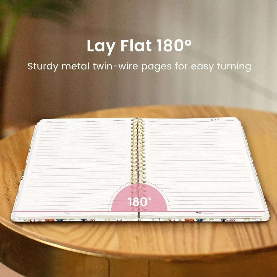 دفتر ملاحظات حلزوني للنساء دفتر ملاحظات مبطن بغلاف مقوى جميل للعمل ملاحظات تدوين مجلة جمالية لطيفة للكتابة 140 ص #4