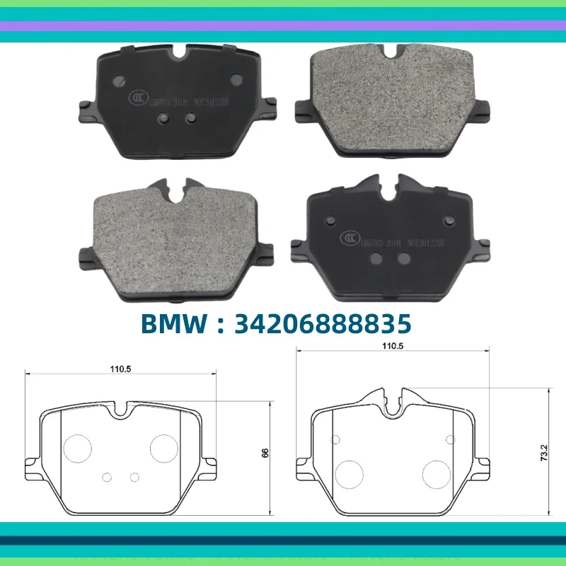 

For BMW G20 G23 G22 G26 G29 G42 Rear Brake Pad 34206888835/Auto Parts