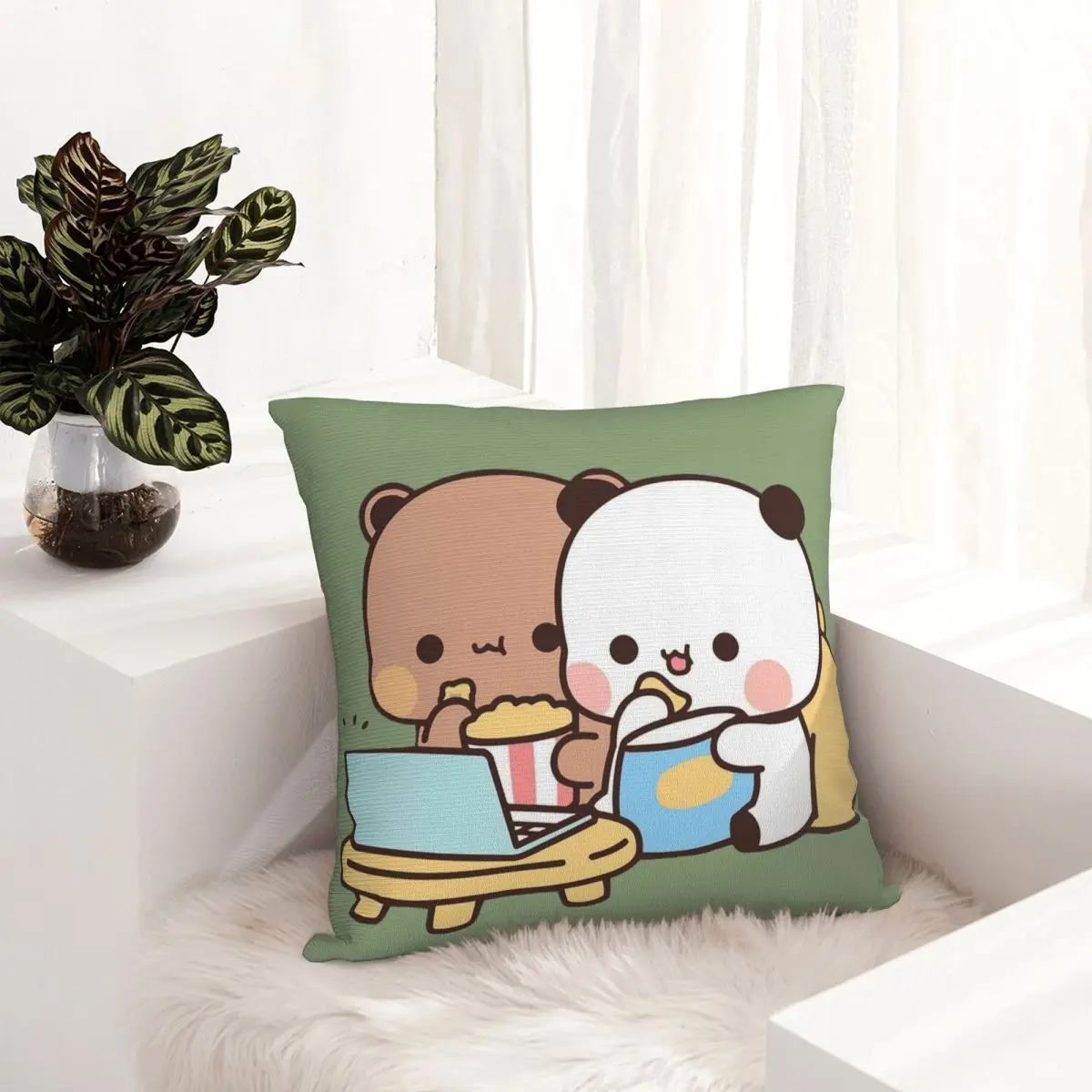 BuBu و Dudu وسادة غطاء الجدة كيس وسادة ل أريكة ديكور المنزل غطاء الوسادة مربع سادات هدية عيد ميلاد