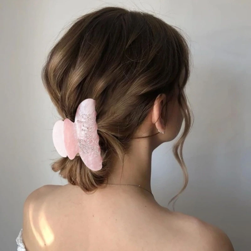 652B Premium Rhinestones Hair Claw Bridal Accessory Sparkling Party Bun Essential
