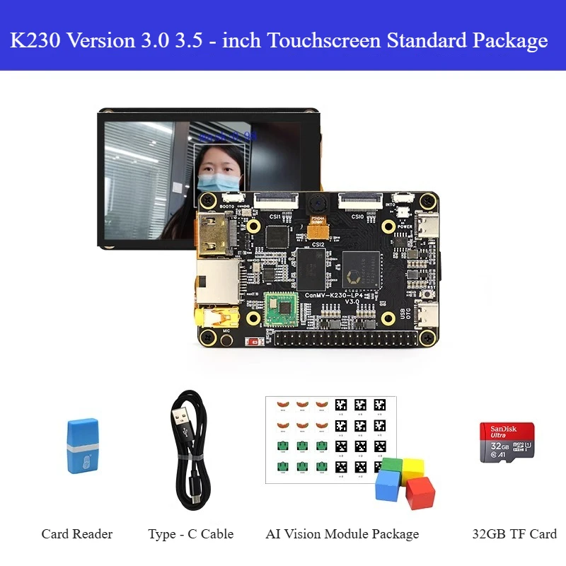 NONE CanMV K230 Entwicklungsboard, visuelles Erkennungsmodul, Kamera AI Rapid Development Board Künstliche Intelligenz 8